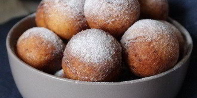 Рецепт творожных пончиков в сахарной пудре