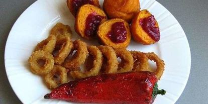 Шаг 20: тыквенных пончиков с кольцами кальмаров