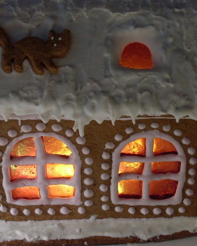 Рецепт новогоднего пряничного домика-светильника