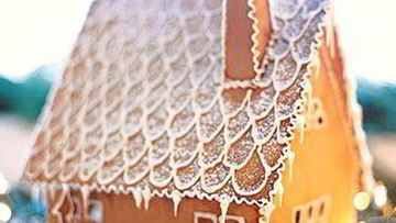 Рецепт Рождественского снежного пряничного домика