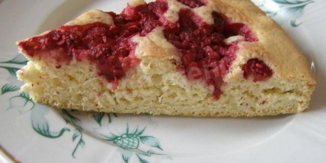 Рецепт малиновой шарлотки с малиной