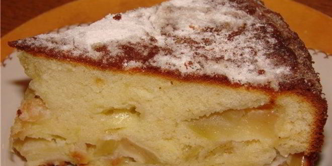 Рецепт шарлотки на йогурте с яблоками