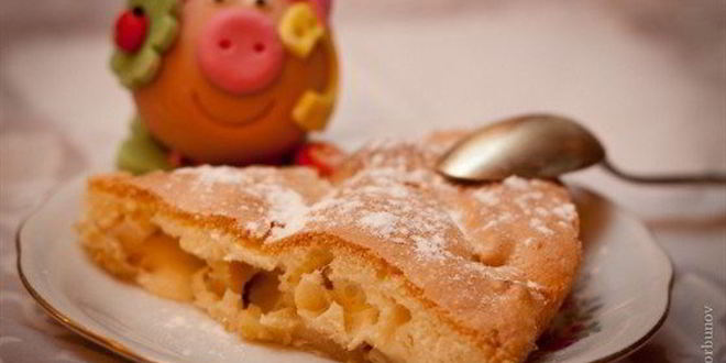 Рецепт Шарлотки яблочной со сливочным маслом