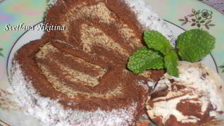 Рецепт Шоколадна-кофейного рулет