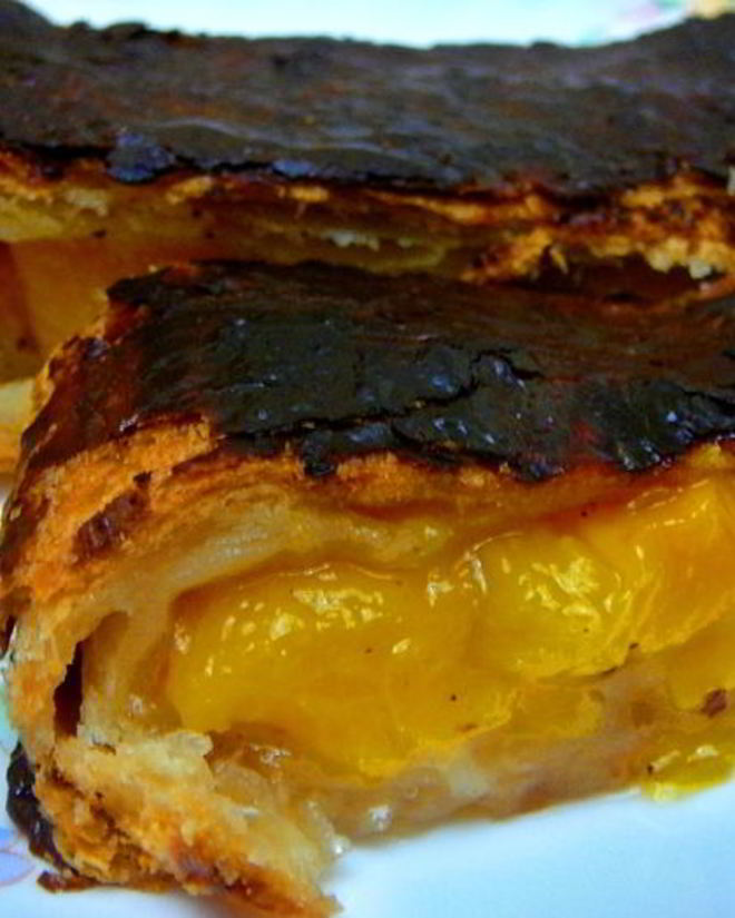 Рецепт штруделя с персиками