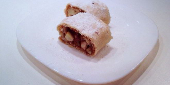 Рецепт штруделя с яблоками и изюмом