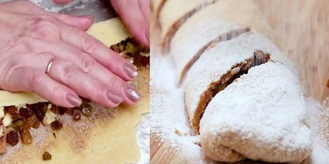 Рецепт вишневого штруделя с корицей