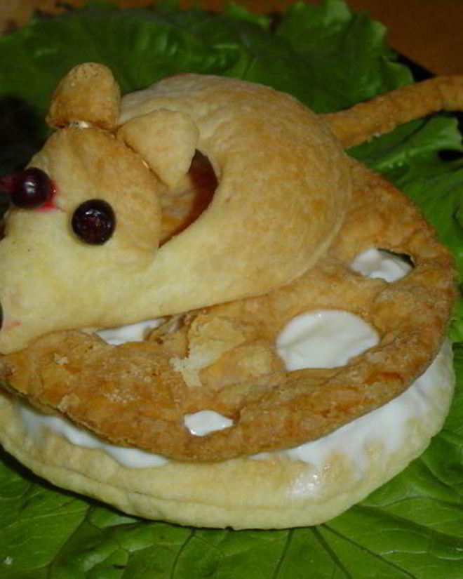 Рецепт слоек мышка на сыре