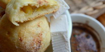 Шаг 4: слоек с бананом и пастилой