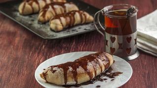 Рецепт Слоек с бананом из слоеного теста