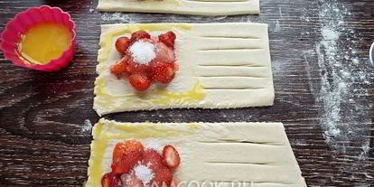 Шаг 7: слоек с клубникого иза слоеного тест