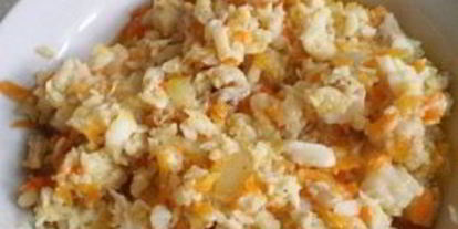 Шаг 6: слоек с рыбой