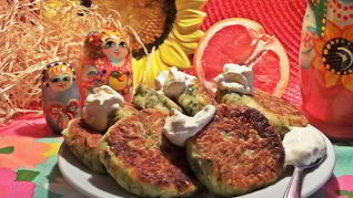 Рецепт Сырников со шпинатом и кунжутом