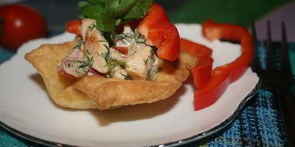 Шаг 27: хрустящих корзинок с курицей из домашнего слоеного теста