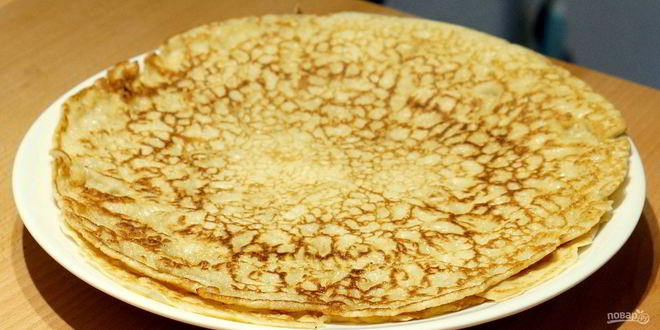 Рецепт теста на блины на молоке