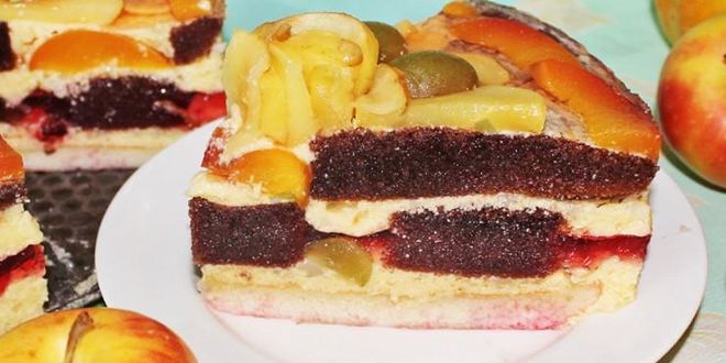 Рецепт бисквитного торта фруктового