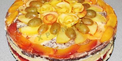 Шаг 29: бисквитного торта фруктового