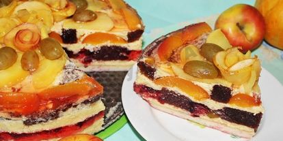 Шаг 31: бисквитного торта фруктового