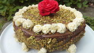 Рецепт Фисташкового торта с шоколадом
