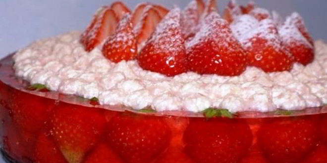 Рецепт клубнично-малинового торт