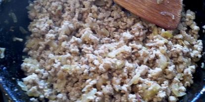 Шаг 2: мясного торта с сырным кремом