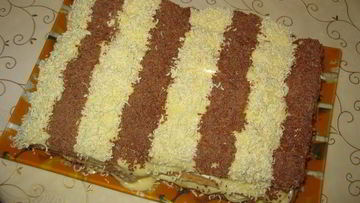 Рецепт Тирамису-торта Черно-белая зима