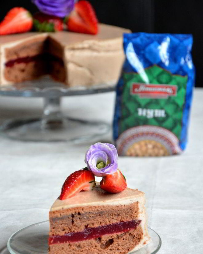 Рецепт торта из нута с банановым суфле