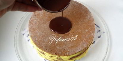 Шаг 19: торта медово-шоколадный с тыквенным кремом