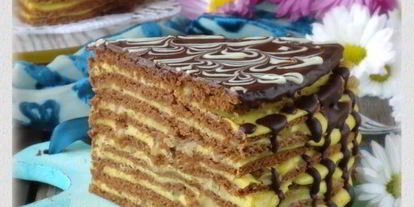 Шаг 22: торта медово-шоколадный с тыквенным кремом