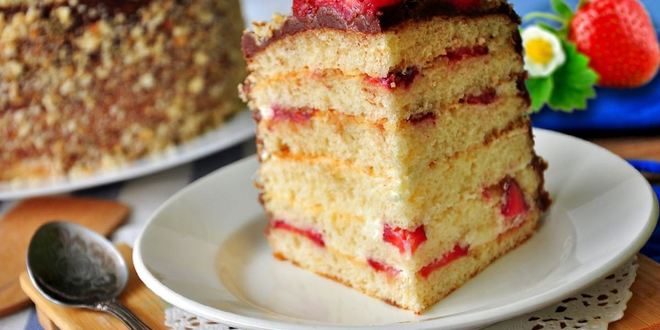 Рецепт торта молочной девочки с клубникого