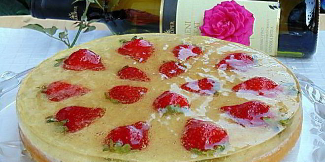Рецепт Торта с лимонным курдом Клубника в шампанском