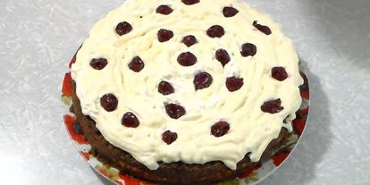 Шаг 8: творожного торта с вишней