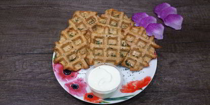 Шаг 6: картофельных вафель с зеленью