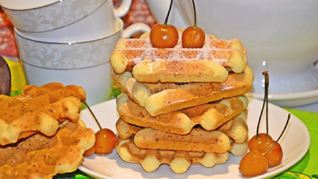 Рецепт Творожных вафель в вафельнице