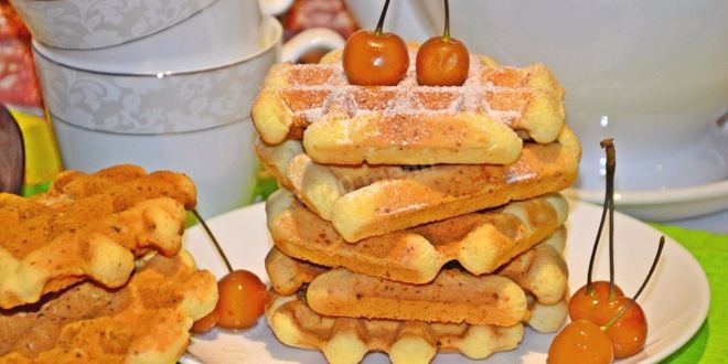 Рецепт Творожных вафель в вафельнице