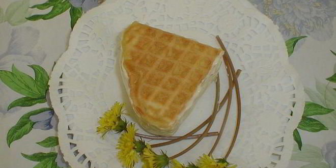 Рецепт вафель с омлетом