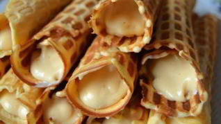 Рецепт Вафель в вафельнице со сгущенкой