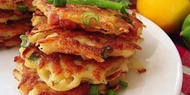Рецепт Венских вафель с ветчиной и сыром на сковороде