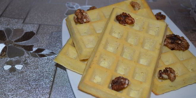 Рецепт венских вафель с яблоком