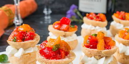 Шаг 14: перевернутых профитролей с сырным кремом и перцем