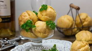 Рецепт Профитролей с семгой и сливочным сыром