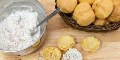 Шаг 10: профитролей с семгой и сливочным сыром