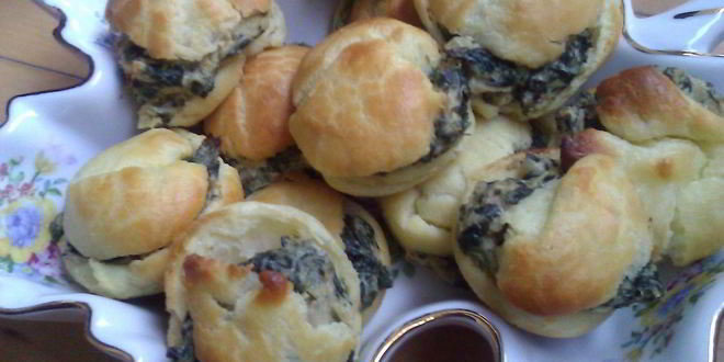 Рецепт профитролей с сыром и шпинатом