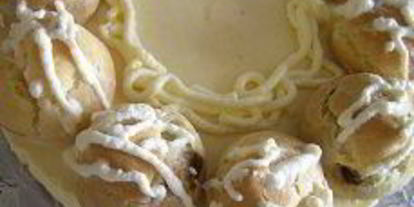 Шаг 22: шоколадна-апельсинового торт с профитролями