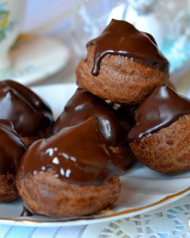 Рецепт шоколадных профитролей