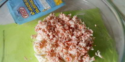 Шаг 9: эклеров с крабовой начинкой