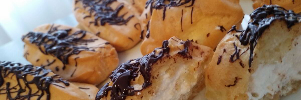 Рецепт Эклеров с заварныма белковыма кремома