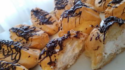 Рецепт Эклеров с заварныма белковыма кремома