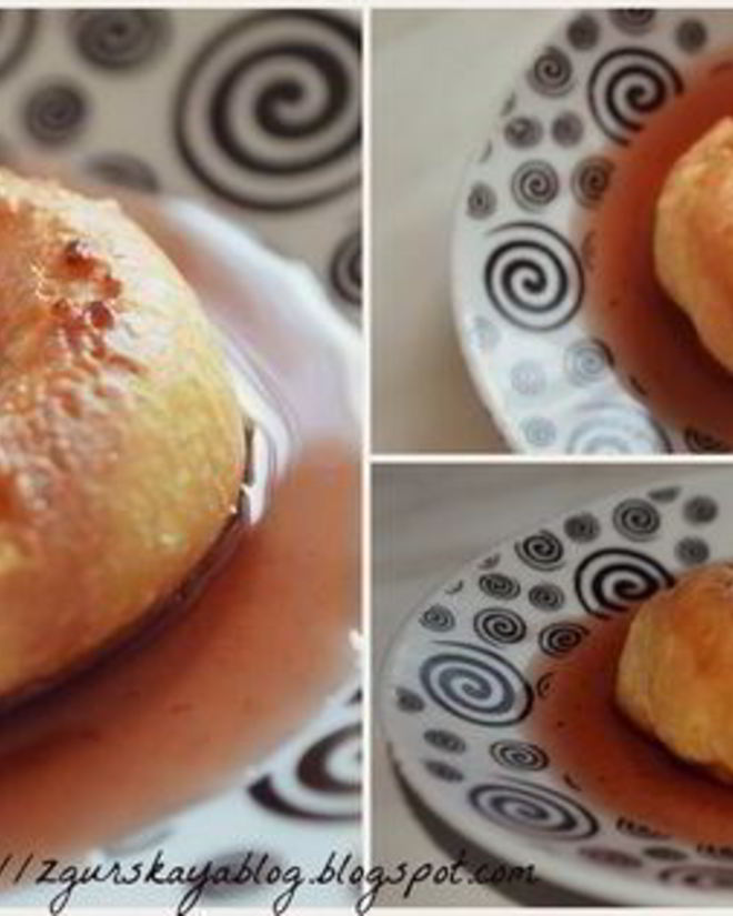 Рецепт заварных пирожных эклеров с клубничным сиропом