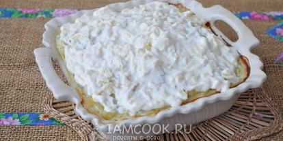 Шаг 8: картофельной запеканки с кабачком и сосисками